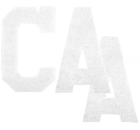 Литеры термопереносные капитана и ассистентов TSP (высота 10 см) белые