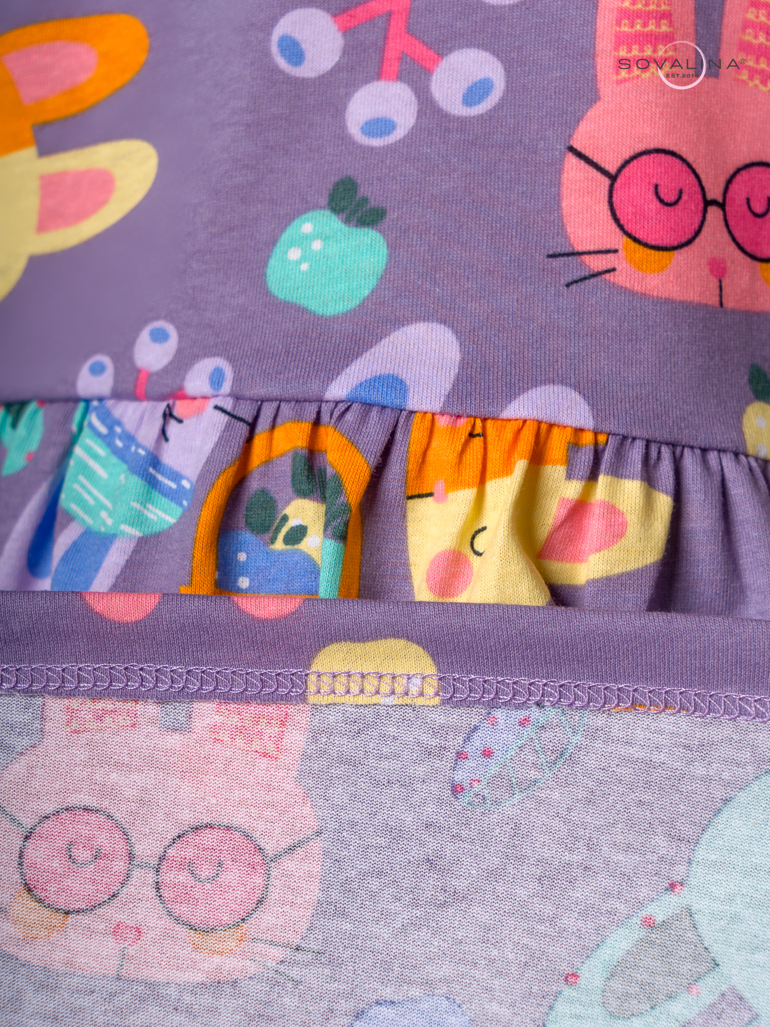 Платье Аленка к/р SG черничные зайки