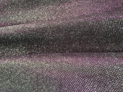 Трикотаж блестящий - серебро/ежевика