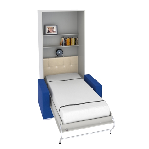 Шкаф-кровать с диваном вертикальная односпальная 90 см