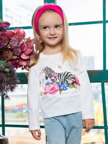Лонгслив "Зебра в цветах"