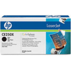 Картридж HP CE250X для HP Color LaserJet CM3530, CM3530fs, CP3525dn, CP3525n, CP3525x (черный, 10500 стр.)