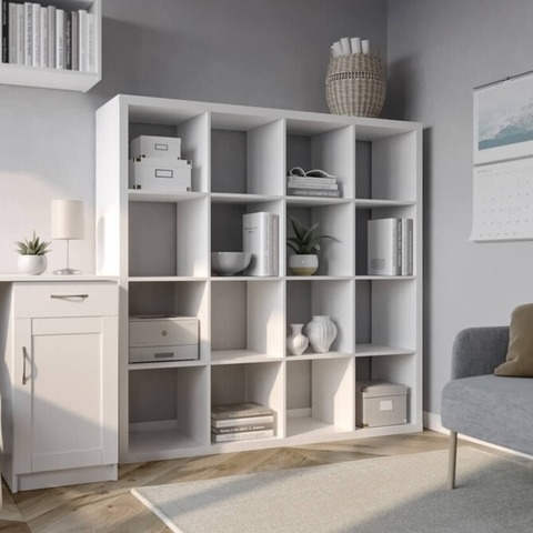 Cтеллаж Фора 16, размеры: 147*147*38см, цвет: белый