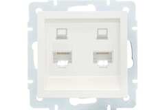 VESNA 742 0288 141 Розетка компьютерная двойная белая (механизм)