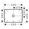 Hansgrohe 60158450 Xuniva Q Раковина встраиваемая 550х400 с переливом, белый