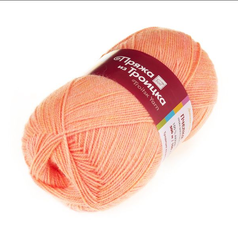 Пряжа "Пчёлка", 100% акрил, 100гр - 500м, персик