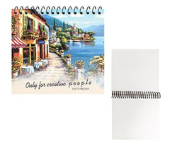 СКЕТЧБУК А6+, 80Л, НАБЕРЕЖНАЯ И ГОРЫ (80-9186), НА СПИРАЛИ, 7БЦ, МАТ. ЛАМ