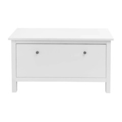 Тумба для обуви с сидением 01 Кантри (белый лак), 105,8x57,8x30 см