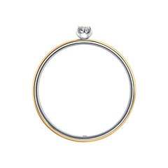 1014109-01 - Кольцо из комбинированного золота с бриллиантами