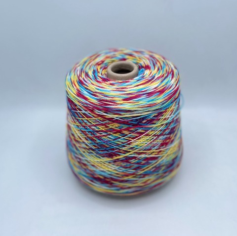 Бобинная пряжа (пр.Италия).art-Calzeteria 4/16 400/100гр, 75%Меринос 25%Полиамид, цвет-Мультиколор, арт.31424