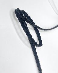 Шнур плетёный, цвет: чёрный, ширина 7мм