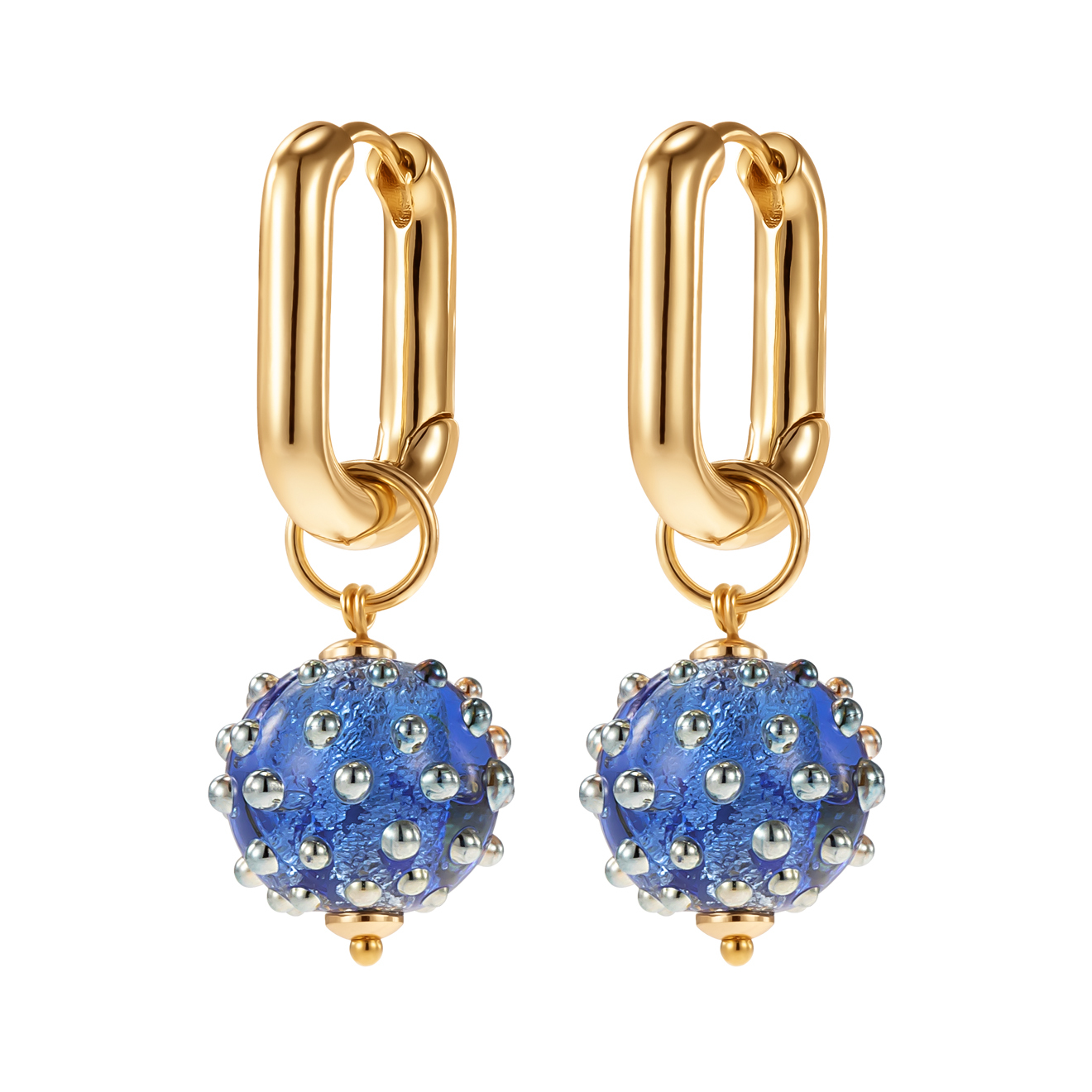 

Серьги Metallic Blue Murano Earrings