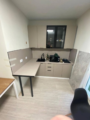 Кухня Николь 2.0/900 м холст белый