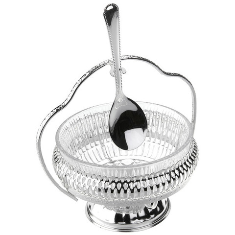 Джемница с ручкой и ложечкой 12х15см Queen Anne