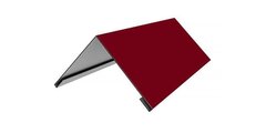 Планка конька плоского 120х120х2000 RAL 3005 (0,45) красное вино