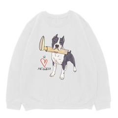 Свитшот "Голубой Стафф любит людей"