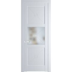 Межкомнатная дверь эмаль Profil Doors 1.4.2PM вайт остеклённая