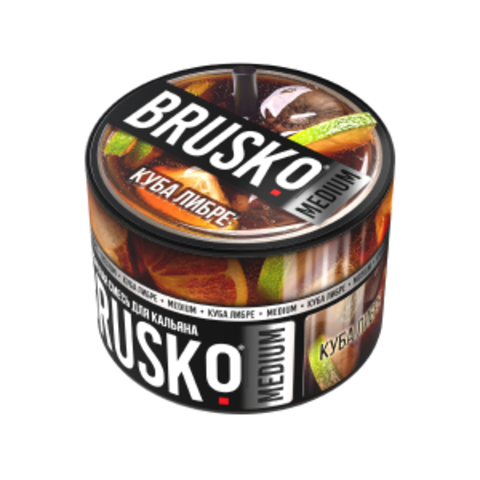 Бестабачная смесь для кальяна BRUSKO 50г MEDIUM - Куба Либре