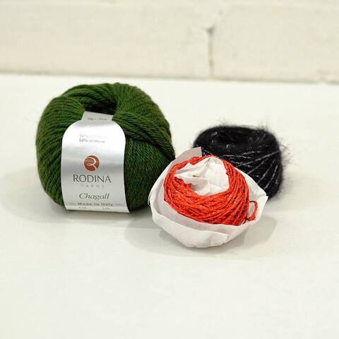 Набор материалов к МК Божья коровка в технике Puff Color Knitting