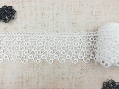 Кружево плетеное, ш. 7 см, молочный