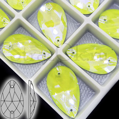 Яркие неоновые пришивные стразы с покрытием Шиммер Neon Yellow Shimmer в наличии на нашем сайте Strazok.ru