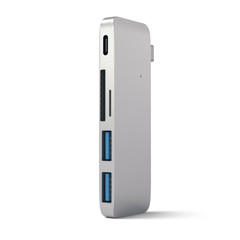 Хаб Satechi Type-C Pass-through USB Hub With USB-C Charging Port (ST-TCUPS) Silver