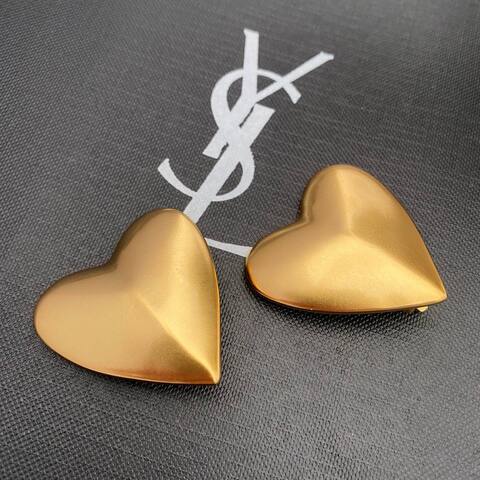 27346 - Серьги клипсы СЕРДЦА из латуни YSL