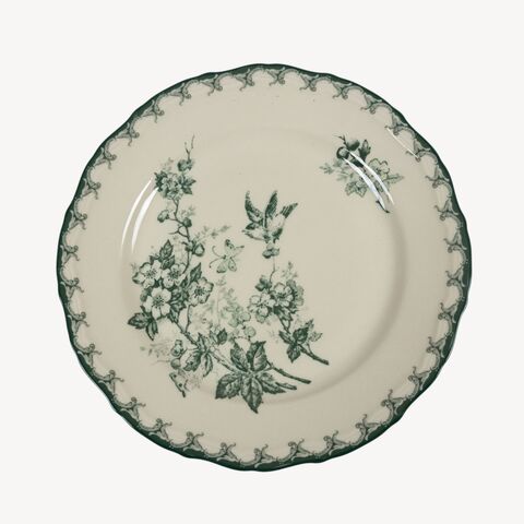 Тарелка плоская 19см Дымов Керамика Цветущий боярышник