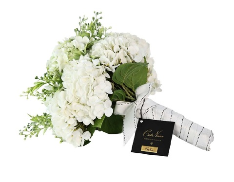 Букет искусственных гортензий Cote Noire Wrapped Hydrangea Bouquet белый