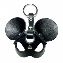 Брелок кожаный мышка