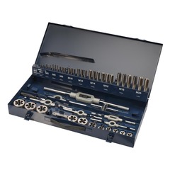 Набор метчиков и плашек M3 -M20 HSS-G 54пр H-Tools 245040HT