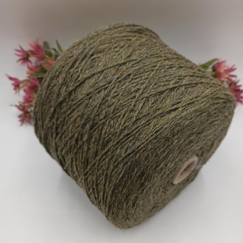 Alpaca Gold Pecci Filati 200м/100гр Мшистый зеленый меланж 04