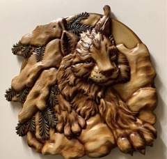 Силиконовый молд Рысь (медальон) № 0461