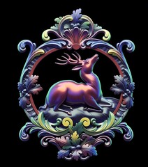 Силиконовый молд № 371 Олень