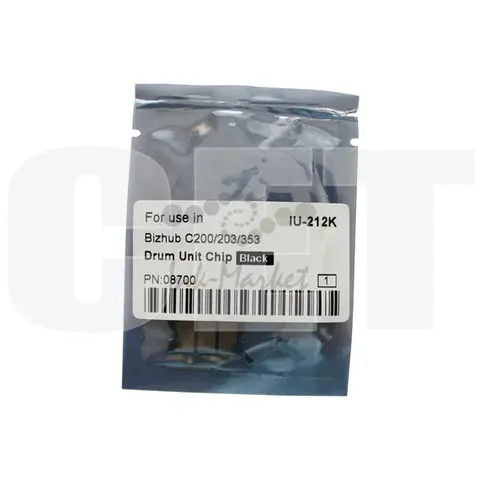 Чип драм-юнита для KONICA MINOLTA Bizhub C200/C200E/C203/C253/C353 (CET) Black, (WW), 120000 стр., (унив.), CET8700