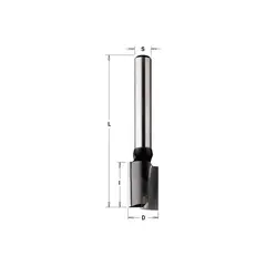 Пазовая фреза с врезным зубом Z2+1 S=8x50 D=10x40x90 RH CMT 174.101.11