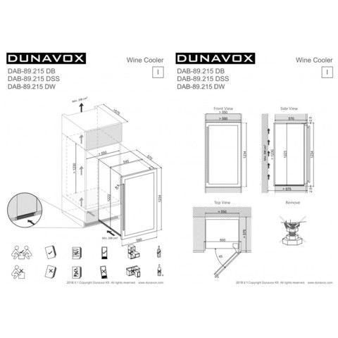 Винный шкаф Dunavox DAB-89.215DB