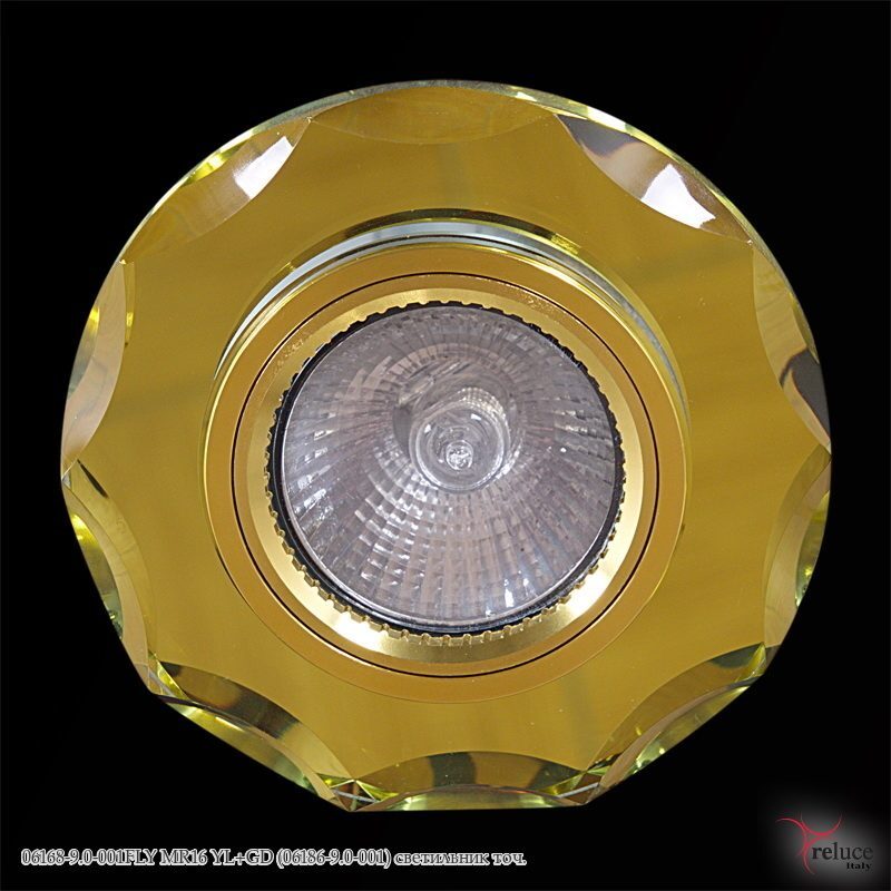 Светильник точечный встраиваемый 06168-9.0-001FLY MR16 YL+GD (06186-9.0-001) Желтый