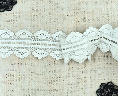 Кружево плетеное, ш. 5,5 см, молочный