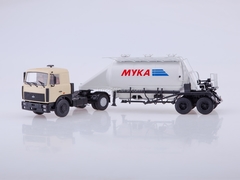 MAZ-5432 beige with semitrailer ASP-25 1:43 AutoHistory