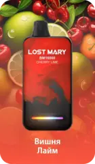 Одноразовая электронная сигарета Lost Mary BM - Вишня Лайм (16000 затяжек)