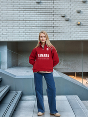 Толстовка женская с зип-воротником "Samara" красный