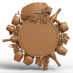 Силиконовый молд № 565 Бочка с вином