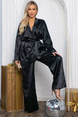 Костюм атласный Сайонара (черный) К14363-14М LT Collection