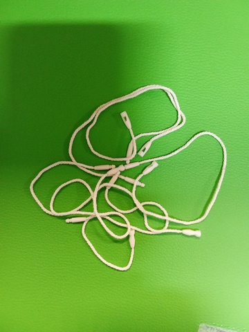 шнур-застежка ,для бирки , цвет молочный, 10шт