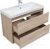 Aquanet 340339 Тумба с раковиной Милан (Flash) 100 цв. дуб светлый (340339)
