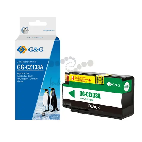 Картридж струйный G&G GG-CZ133A черный (73мл) для HP DJ T120/T520