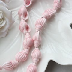 УЦЕНКА!!! Подвеска фарфоровая Ракушка розовая 21*14 мм, У051