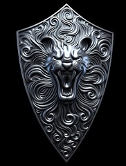 Силиконовый молд № 446 Щит Лев -2