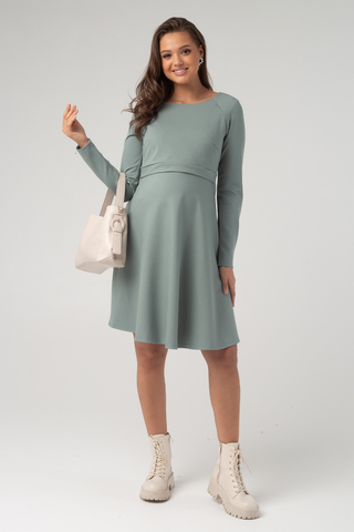 Платье для беременных и кормящих 15972 ментол